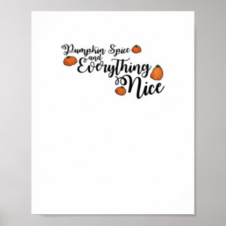Poster Pumpkin Spice E Tudo O Que É Legal - Frase Preta W