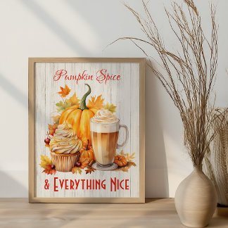 Poster Pumpkin Spice e tudo o que é legal - Queda