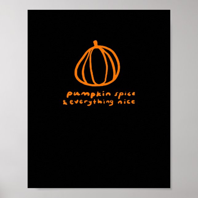 Poster Pumpkin Spice e tudo que é bom meme e esloga engra (Frente)