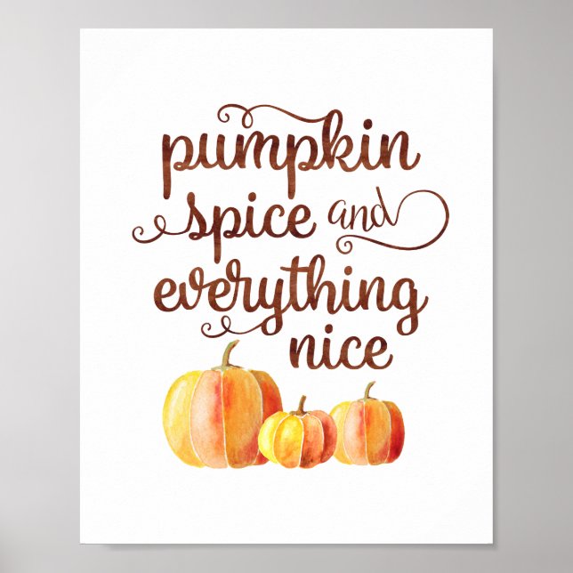 Poster Pumpkin Spice e tudo que é legal (Frente)
