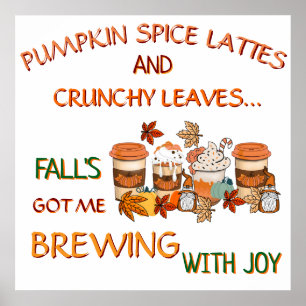 Poster Pumpkin Spice & Folhas Cair