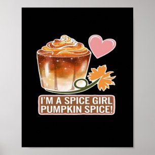Poster Pumpkin Spice Girl Fall Sticker