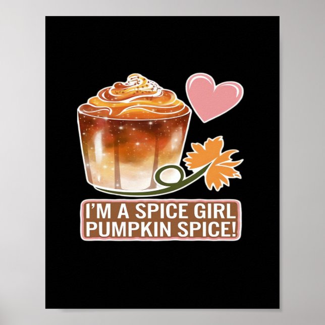 Poster Pumpkin Spice Girl Fall Sticker (Frente)