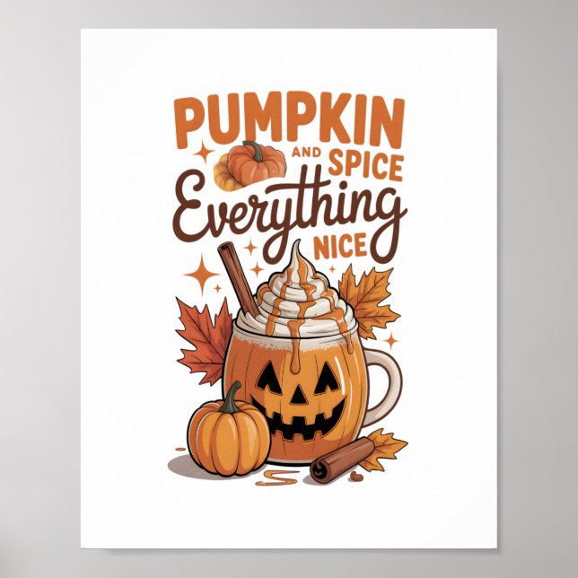 Poster Pumpkin Spice Halloween (Frente)
