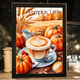 Poster Pumpkin Spice Latino Muro de outono Décor