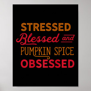 Poster Pumpkin Spice Obcecou Mamãe PSL Tudo Cai