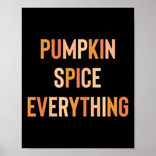 Poster Pumpkin Spice Tudo Bonito Cai No Arco-Íris (Frente)