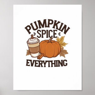 Poster Pumpkin Spice Tudo Sobredimensionado