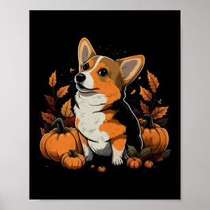 Poster Pumpkin Welsh Corgi Costume Em Welsh Corgi Hallowe