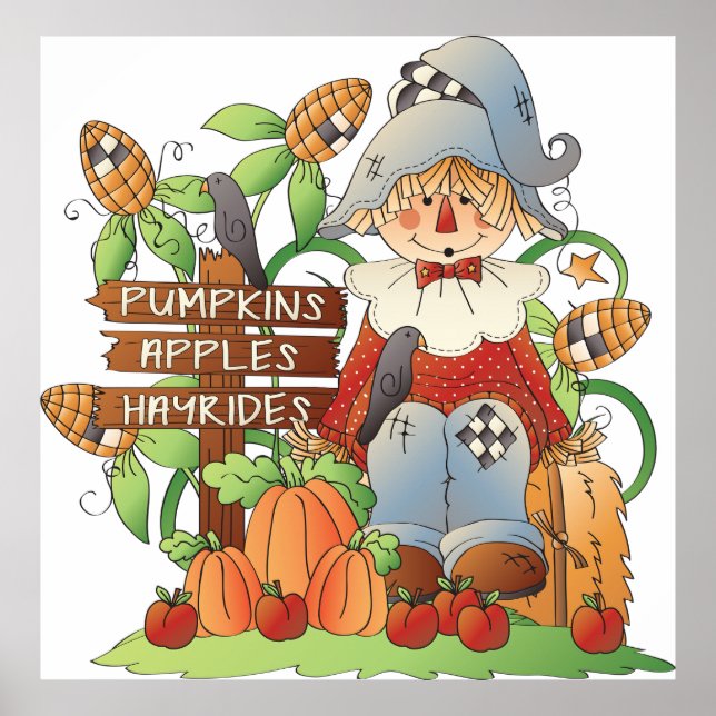 Poster Pumpkins Apple Hayrides (Frente)