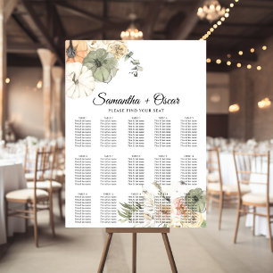 Poster Pumpkins e Flores Modernos de Aquarela