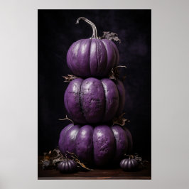 Poster Pumpkins Roxo Empilhado