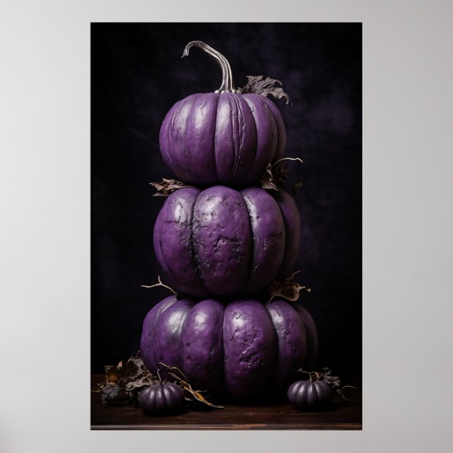 Poster Pumpkins Roxo Empilhado (Frente)
