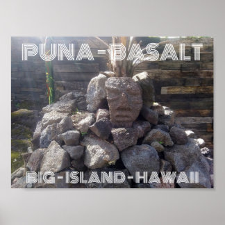 POSTER PUNA BASALT BIG ISLAND HAWAII