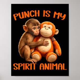 Poster Punch é o espírito animal meme do macaco punch fof