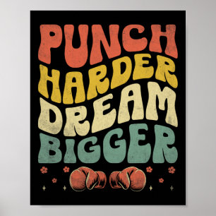 Poster Punch Harder Dream Maior Forte Esportiva