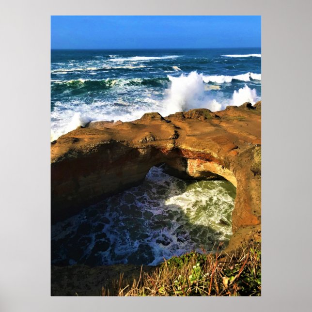 Poster Punchbowl, Newport, Oregon (Frente)