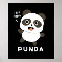 Punda Funny Animal Panda Pun Dark BG