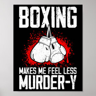Poster Punho de Boxe Engraçado Kickboxer Savate Mma Artes