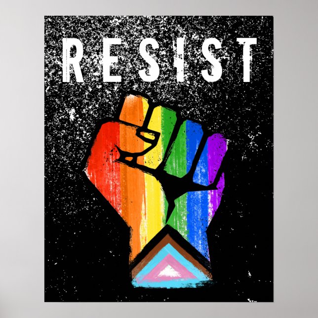 Poster Punho do Orgulho Progressivo (Frente)