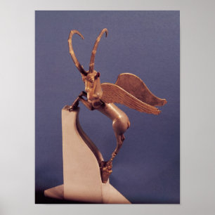 Pôster Punho do vaso sob a forma de um íbex voado