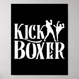 Poster Punho Lutador Chute Boxeador Kickboxing Boxe Chute
