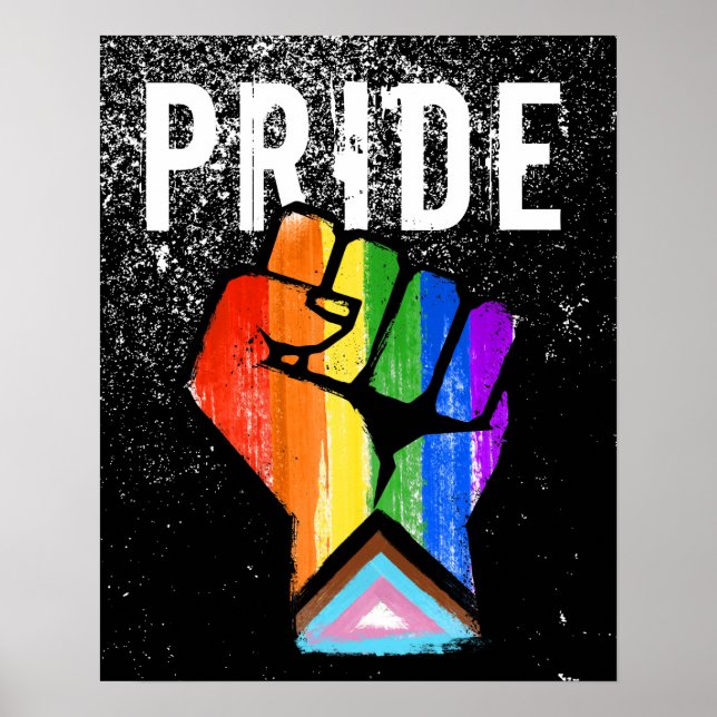 Poster Punho Orgulho Progresso (Frente)