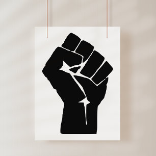 Poster Punho, Rebelde, Motim, Resistência, Estilo Comunis
