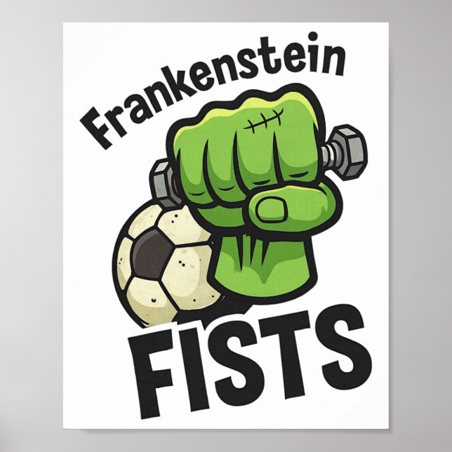 Poster Punhos de Frankenstein Coisas Engraçadas de Futebo (Frente)