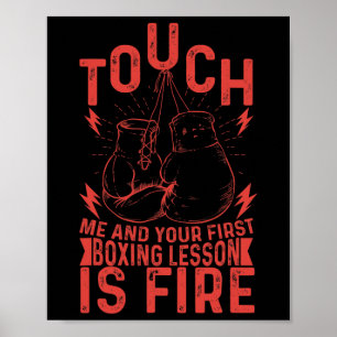 Poster Punhos de Kickboxer Kickboxing Boxeador Boxe Desig