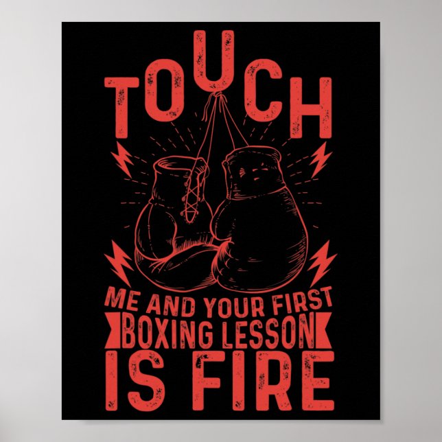 Poster Punhos de Kickboxer Kickboxing Boxeador Boxe Desig (Frente)