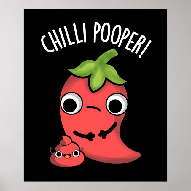 Poster Punição de Pimenta Engraçada Chili Pooper (Frente)