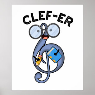Poster Punição engraçada de música Clef-er