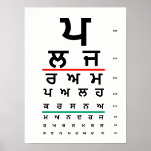 Pôster Punjabi da carta de olho