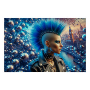 PÔSTER PUNK DE MENINAS PERDIDO NA CIDADE 2