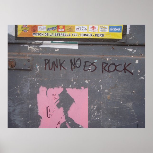 Poster Punk Não É Rock - Grafite (Frente)