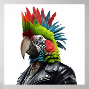 Poster Punk Parrot