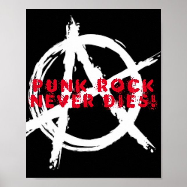 Poster Punk Rock Nunca Morre (Frente)