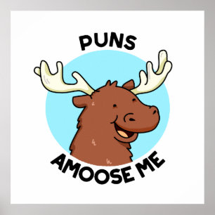 Poster Puns Amovem-Me Um Corvo De Alce