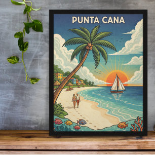 Poster Punta Cana República Dominicana Viagem Vintage