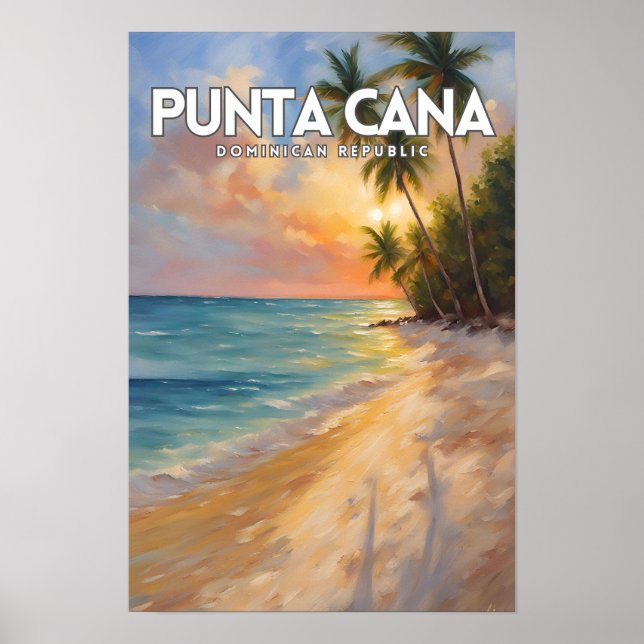 Poster Punta Cana Viagem Art (Frente)