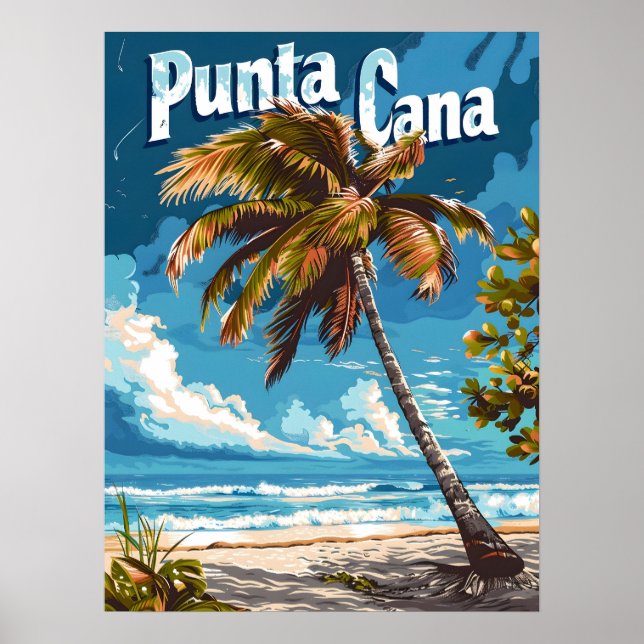 Poster Punta Cana Vintage (Frente)