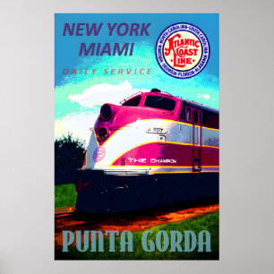 Poster Punta Gorda Florida Atlantic Coast Line Railroad