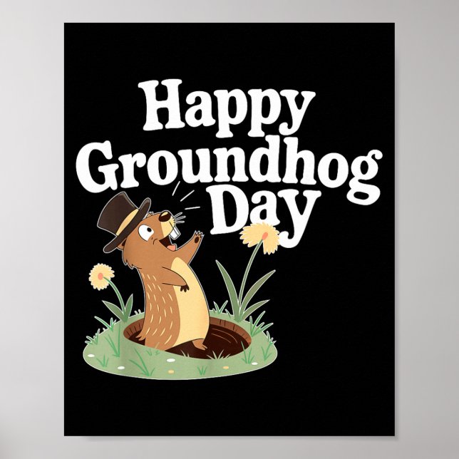 Poster Punxy Phils Cute Groundhog Day Costume February 2n (Frente)