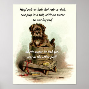 Poster "Pup in a Pail"