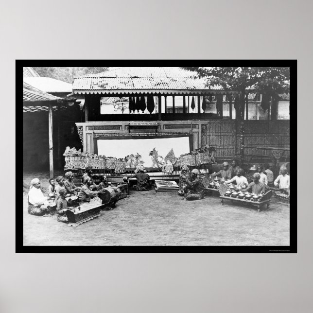 Pôster Puppet Play Java Indonesia 1898 (Frente)