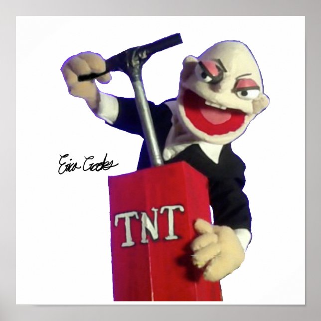 Poster Puppet punk with TNT plunger (Frente)