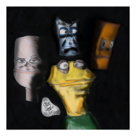 Pôster Puppets in the dark ( Erica Crooks puppet art )