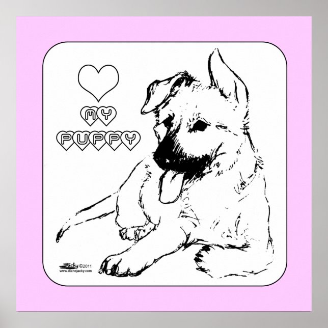 Pôster Puppy Love (Frente)