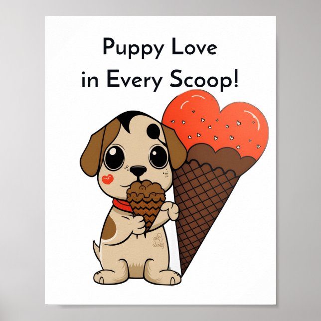Poster Puppy Love em qualquer colher! (Frente)